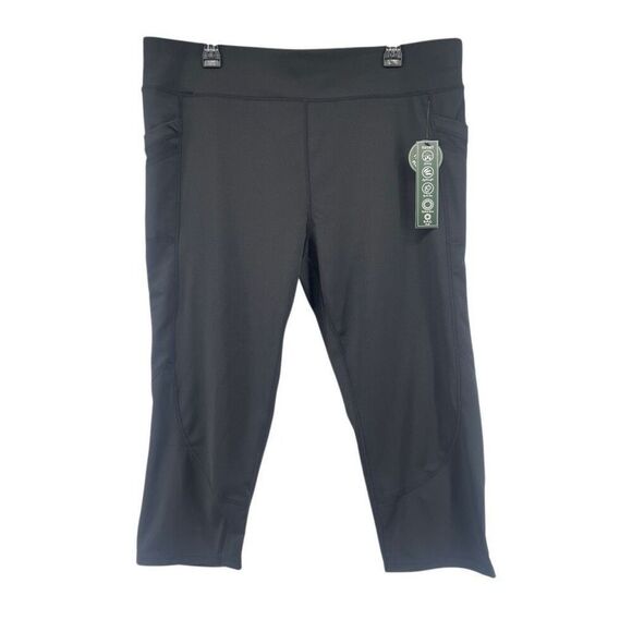 RAG Plus Pants - RAG Plus Women’s Jet Black Lightweight Quick Dry Active 21” Capri Leggings 3X